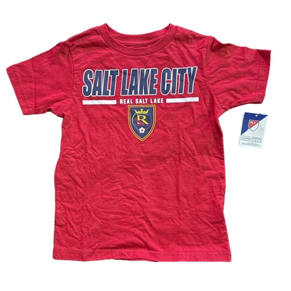 MLS Salt Lake City Kids Short Sleeve Top NWT